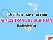 Bài 4.25 SGK Toán 8 tập 1 Kết nối tri thức